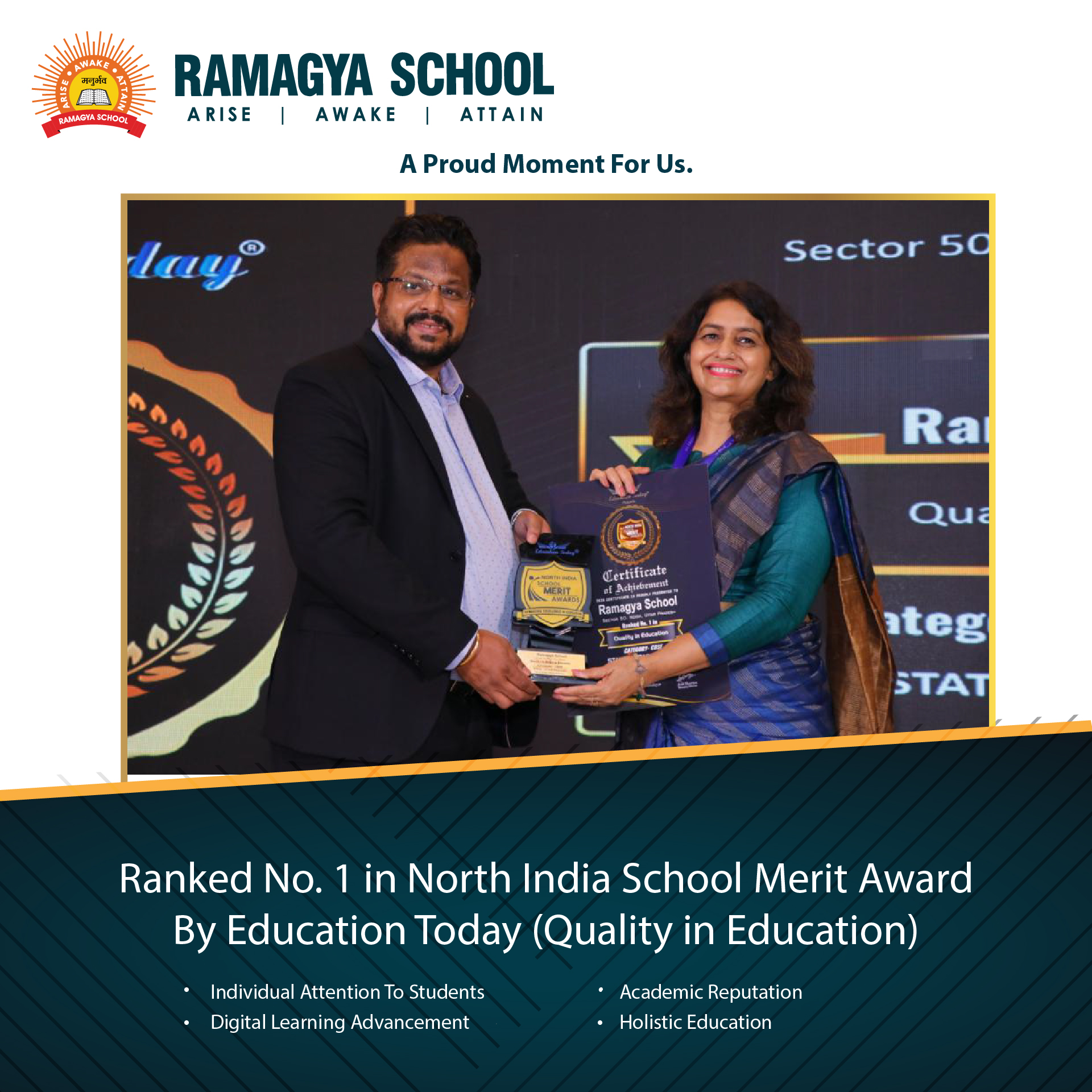 Ranked No. 1 in North India