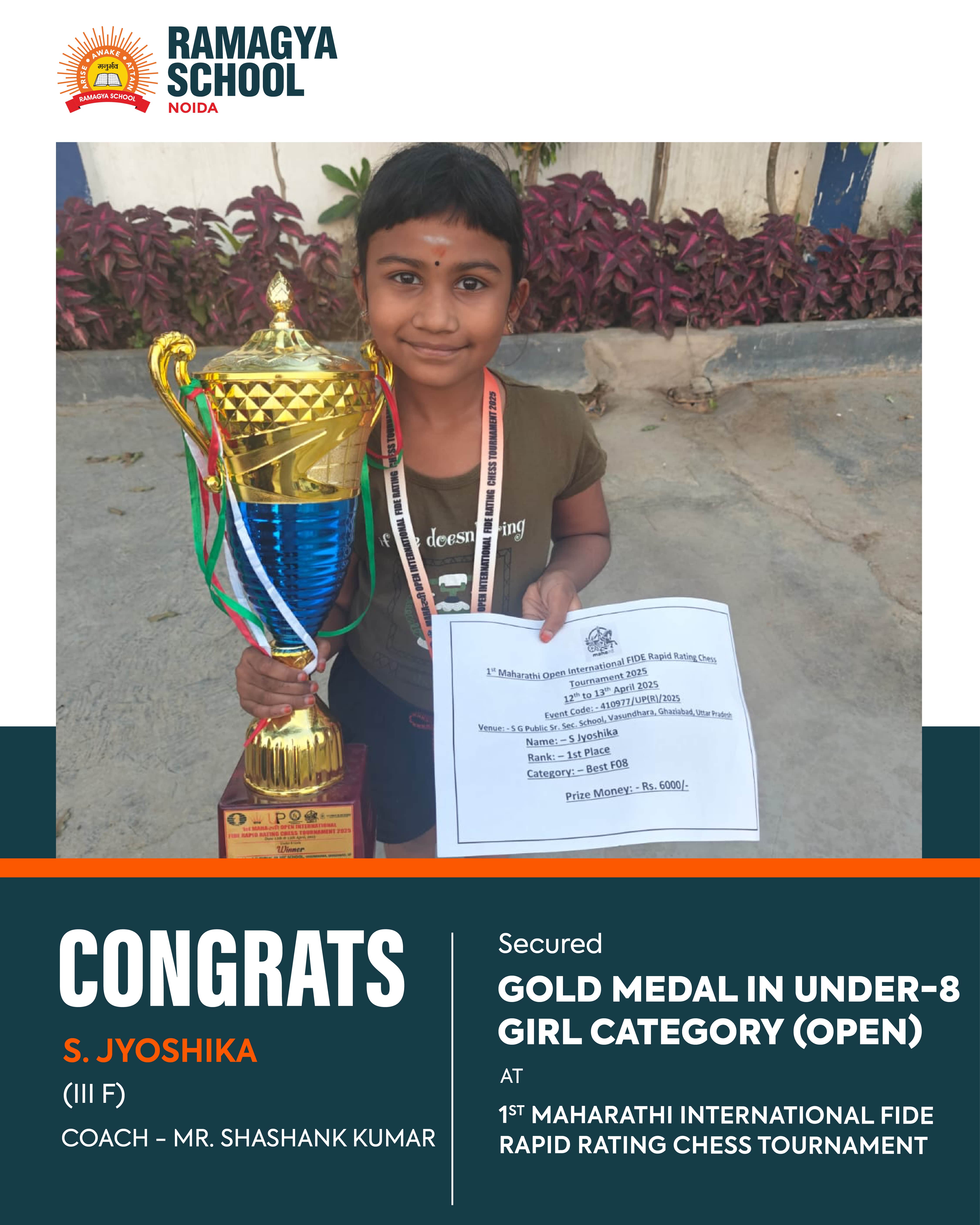 Ramagya’s Rising Star Shines Gold in International Chess Championship